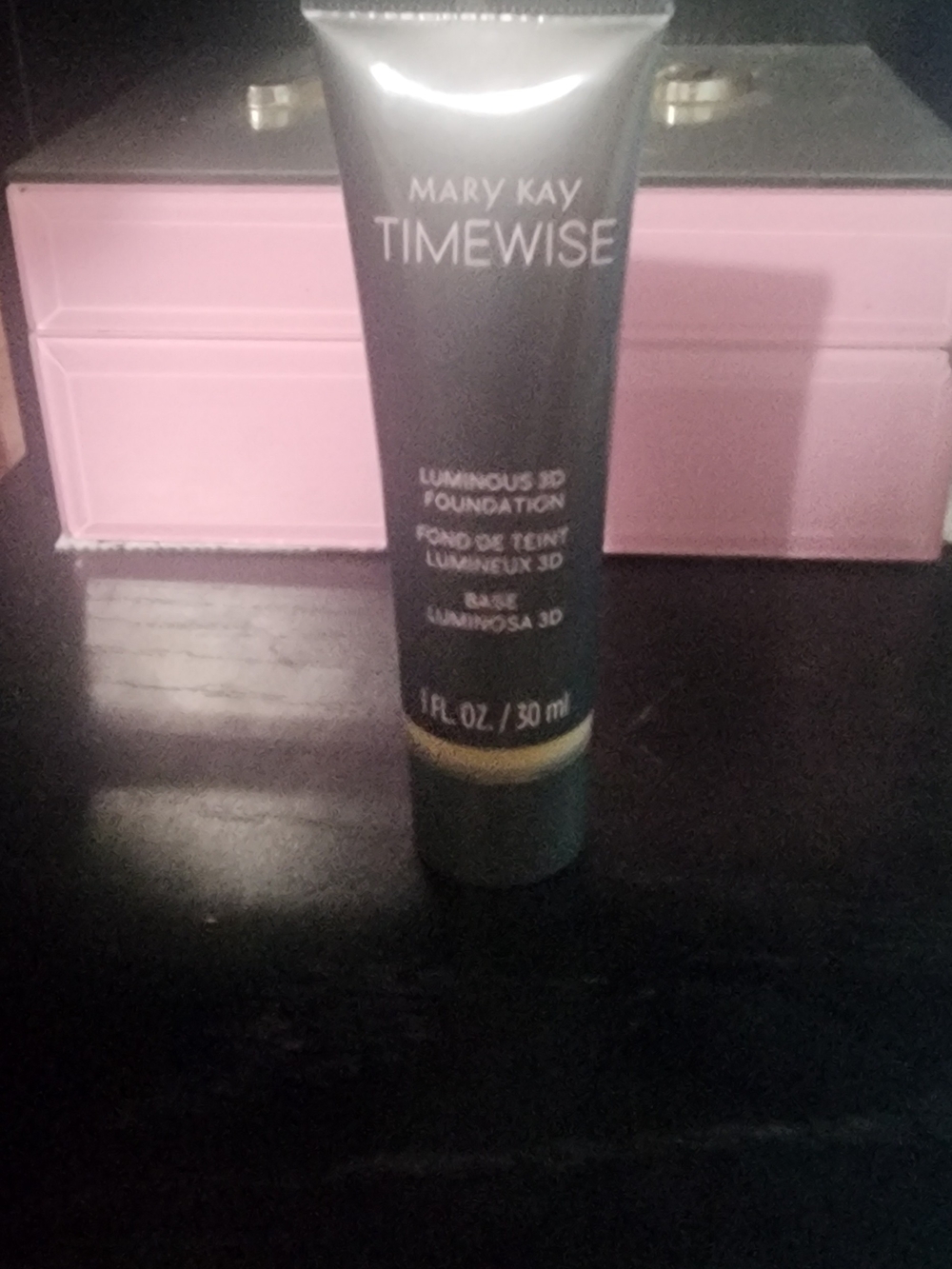 Mary Kay TimeWise Foundation Tube - Dark Gray with Gold Accent